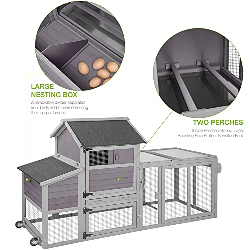 Mobile Multi-Level Chicken Coop for 3-5 Chickens