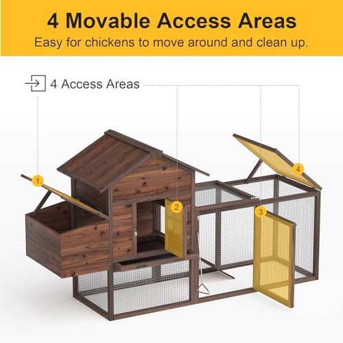 Outdoor Wooden Chicken Coop for 4 Chickens