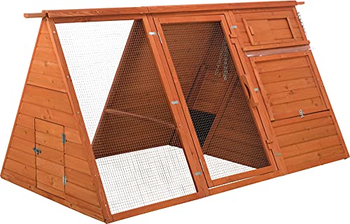 TRIXIE Mobile Chicken Coop with Run, 2 Boxes
