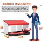 ZenxyHoC 3 Hole Chicken Nesting Box with Perch