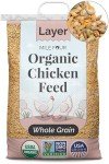 Mile Four Organic Layer Chicken Feed | 100% US Grown | Non-GMO | Corn & Soy-Free | 16% Protein | 46 lbs