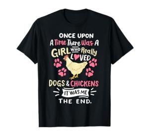 Funny Chicken Dog Lover for Women Girls Farmer T-Shirt