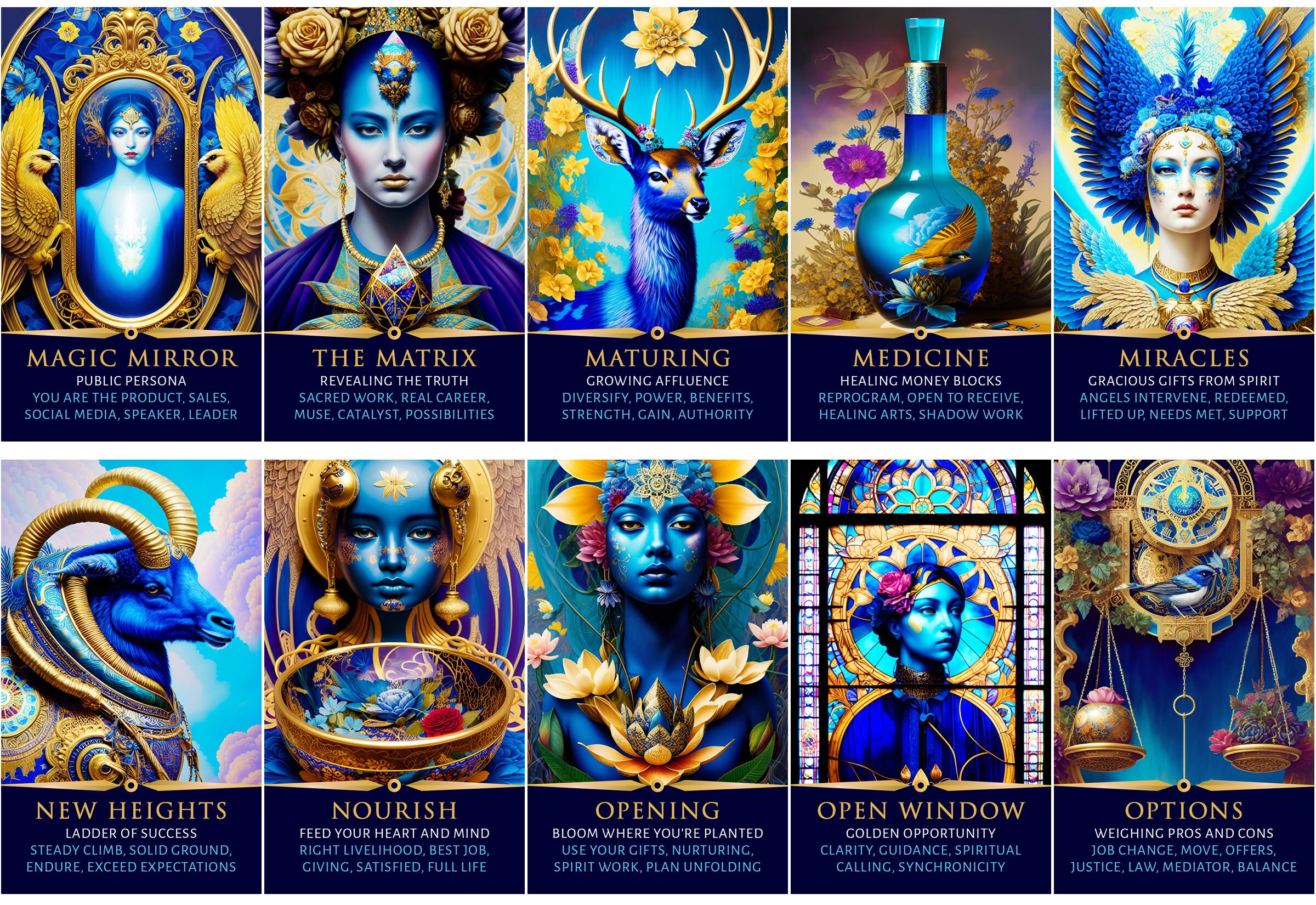 Manifest Success Tarot Cards - Indigo Goddess Oracle
