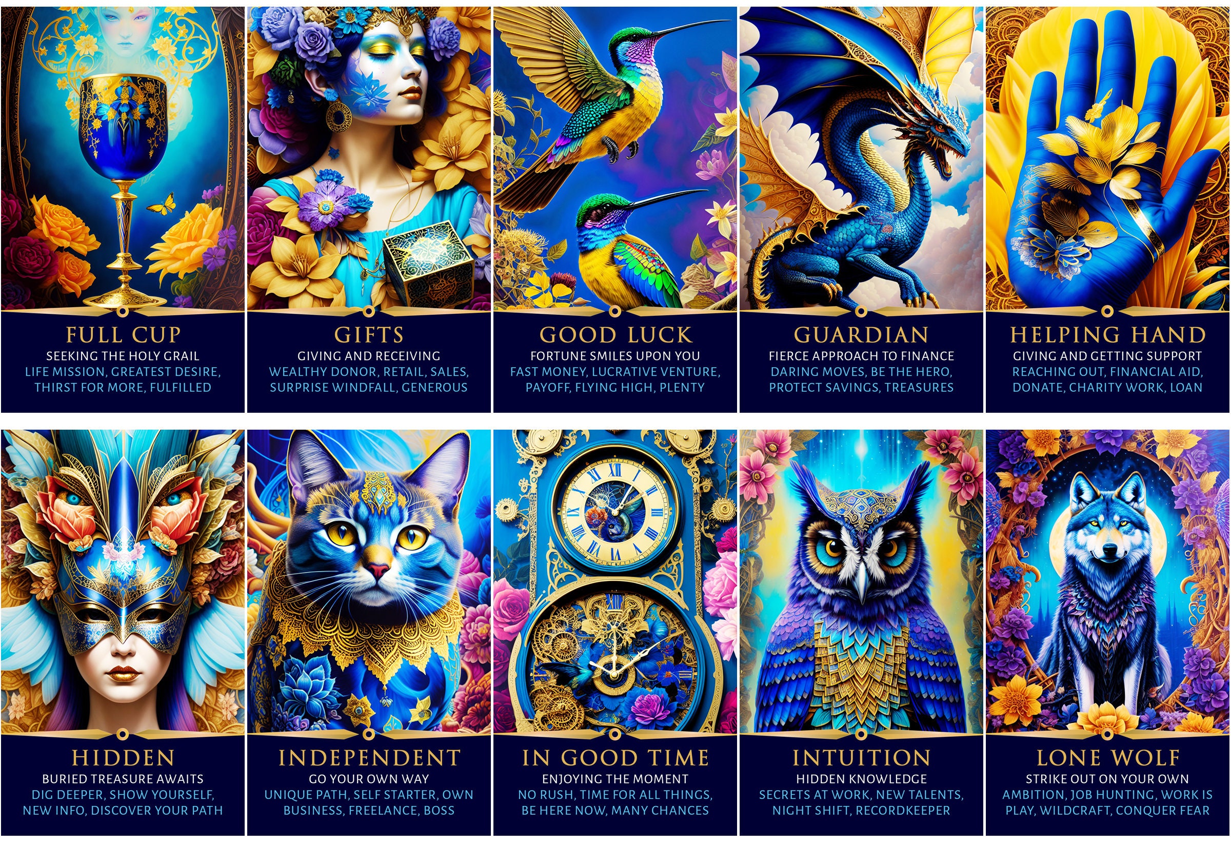 Manifest Success Tarot Cards - Indigo Goddess Oracle