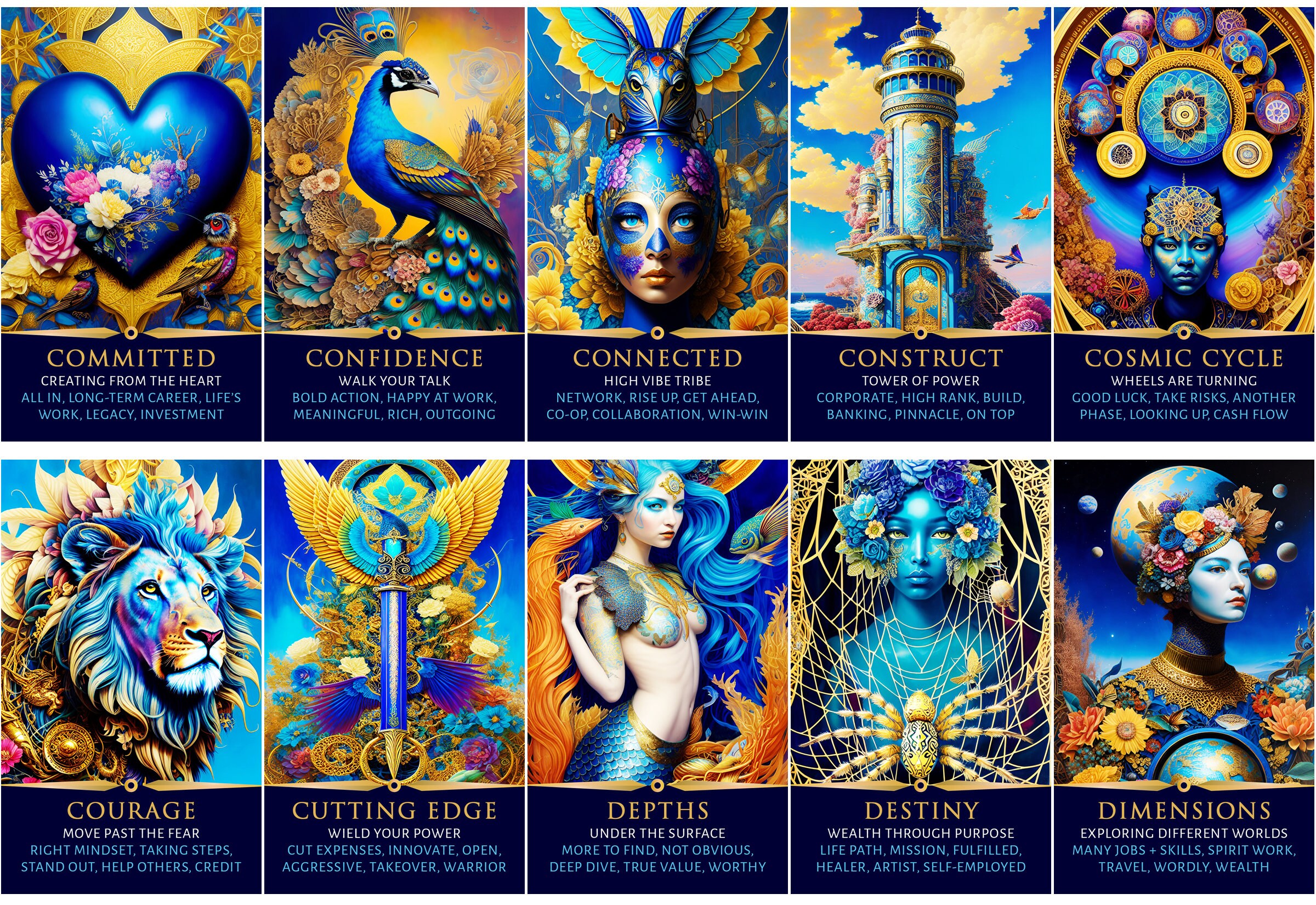 Manifest Success Tarot Cards - Indigo Goddess Oracle