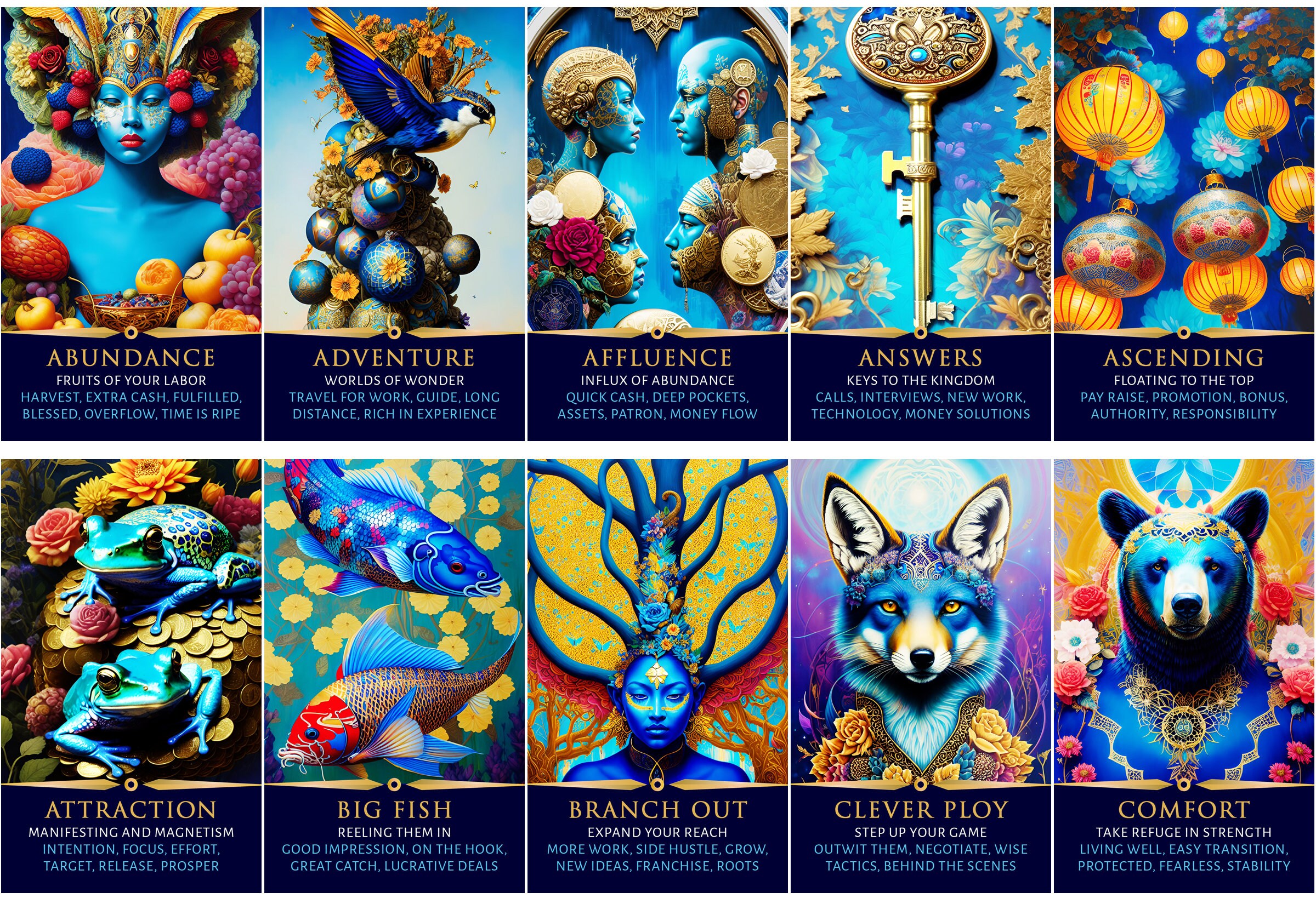 Manifest Success Tarot Cards - Indigo Goddess Oracle