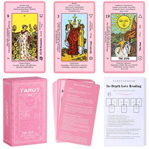 Beginner's Pink Tarot Cards Deck with Meanings and Guidebook