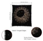 Golden Sun Moon Star Altar Cloth for Tarot