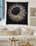 Golden Sun Moon Star Altar Cloth for Tarot