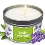 Tarot Energy Cleansing Sage Candle 6oz (Sage + Lavender)
