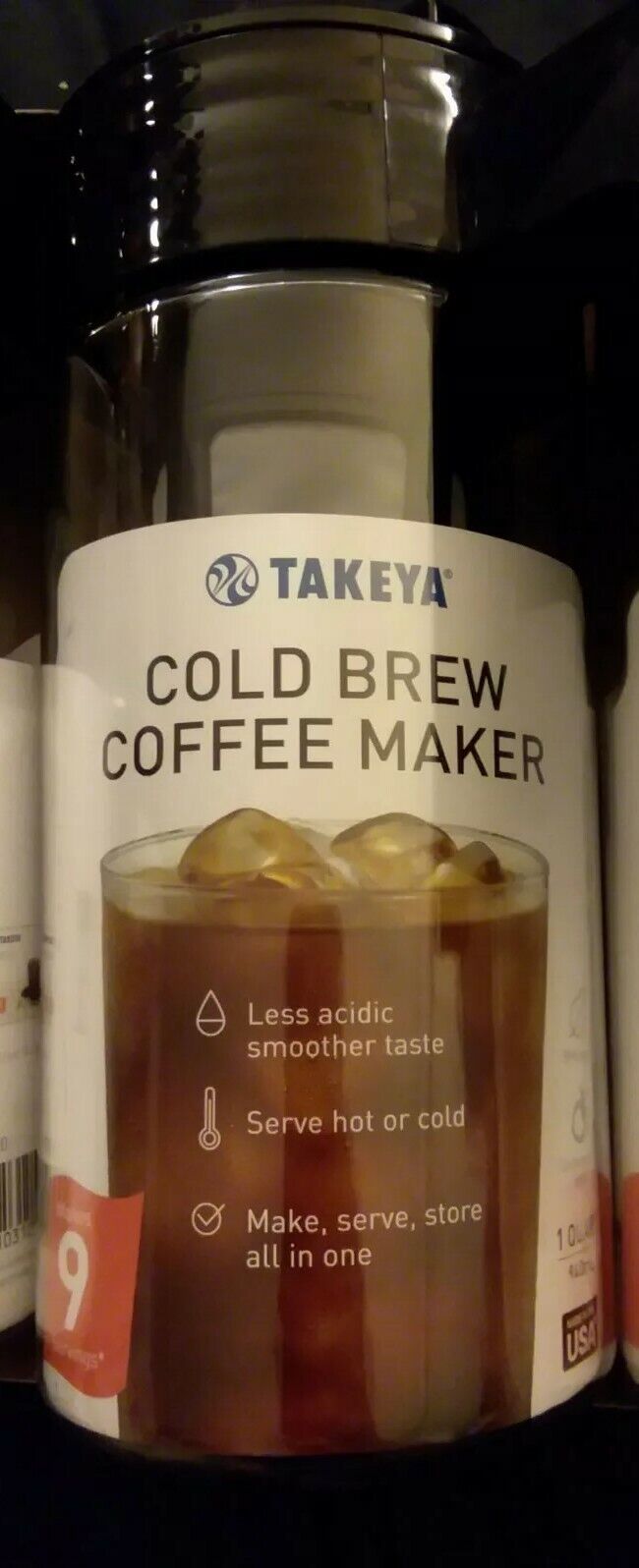 Takeya Cold Brew Coffee Maker Pitcher 1QT - USA