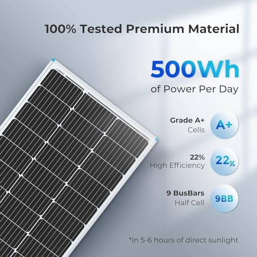 100W Monocrystalline Solar Panel for Off-Grid Use