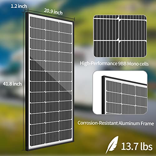 9BB Monocrystalline Solar Panels - 100W Efficiency Module