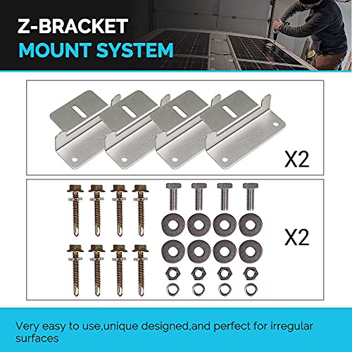 200W Monocrystalline Solar Panel Kit with Controller & Mount