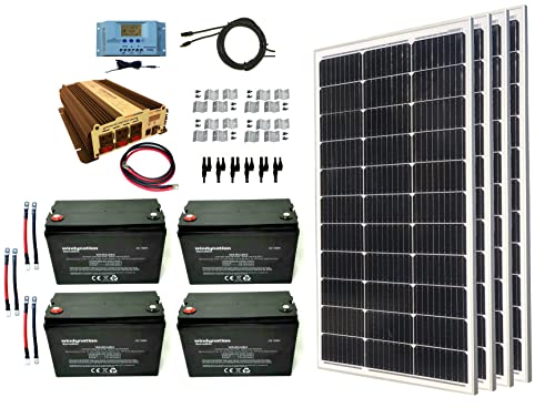 400W Solar Kit + Inverter + Battery for Camping