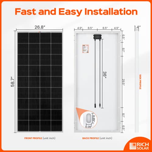 High Efficiency 200W Monocrystalline Solar Panel
