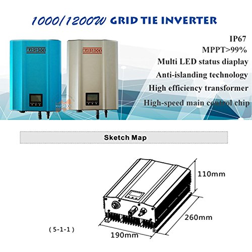 1000W Solar Grid Tie Micro Inverter with MPPT