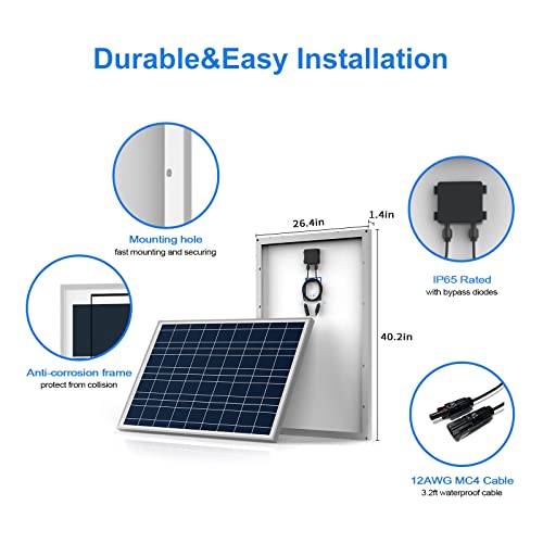 100W 12V Solar Panel for Off-Grid Use