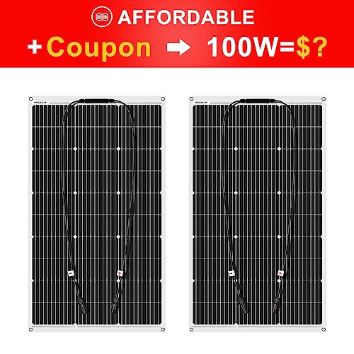 Lightweight 200W Solar Panel for RV, Boat, Camper