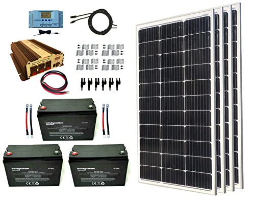 400W Solar Panel Kit + Inverter + Battery