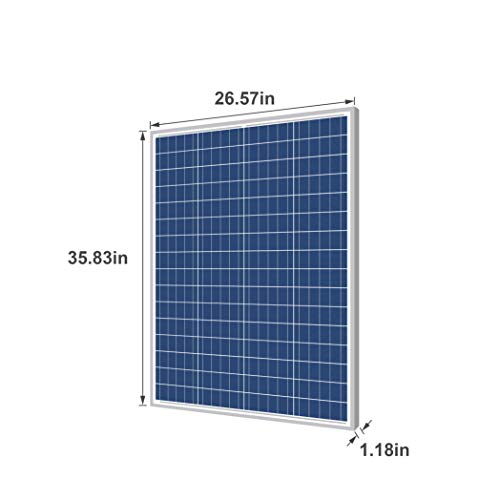 100W 12V Polycrystalline Solar Panel for RV/Boat/Off-Grid