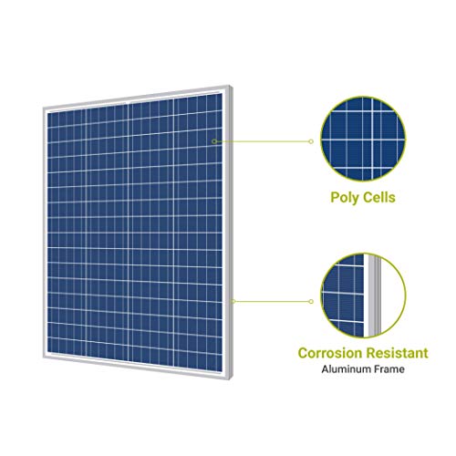 100W 12V Polycrystalline Solar Panel for RV/Boat/Off-Grid