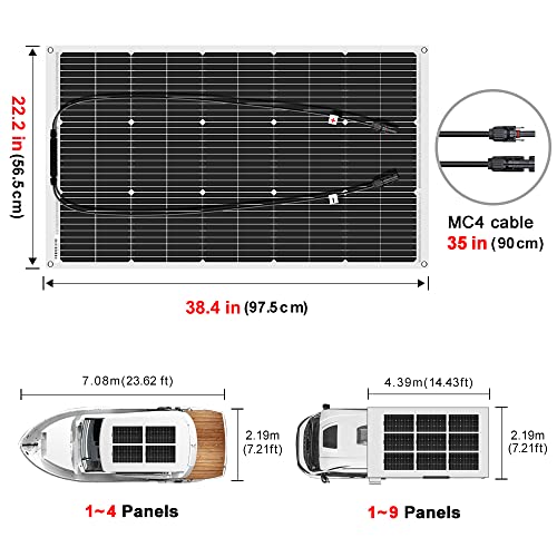 Lightweight 200W Solar Panel for RV, Boat, Camper