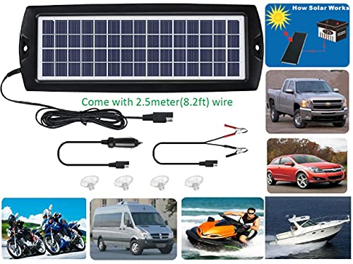 Portable Solar Panel Charger for Vehicles & Equipment