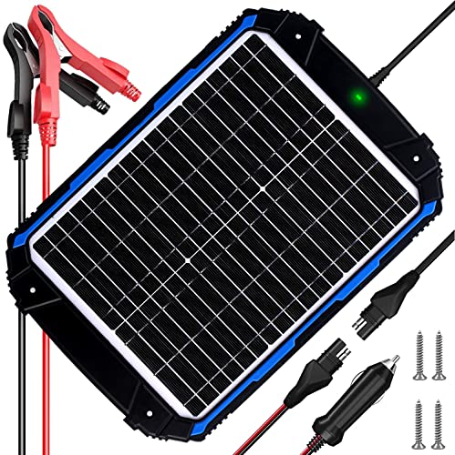 Portable 12V Solar Car Battery Charger Kit