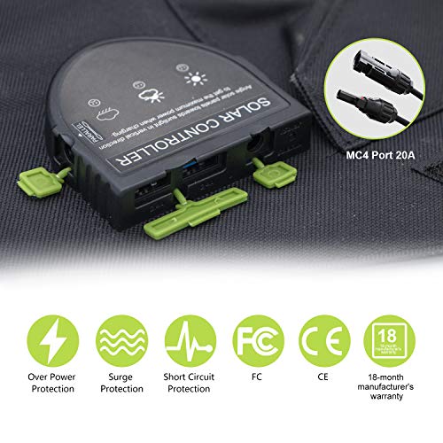 140W Foldable Solar Charger with Parallel Port