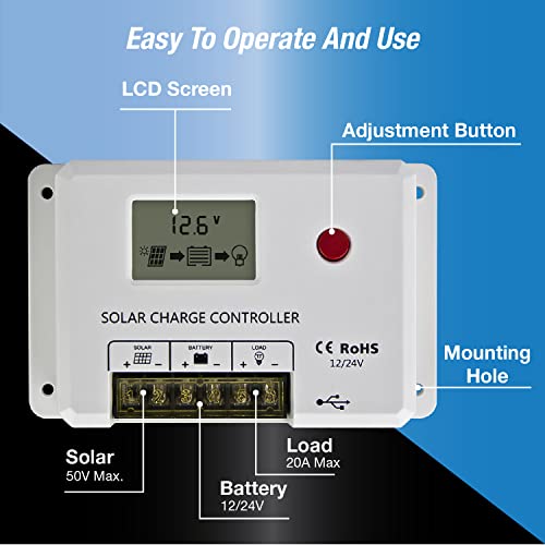200W Solar Power Kit + Gel Battery + Controller