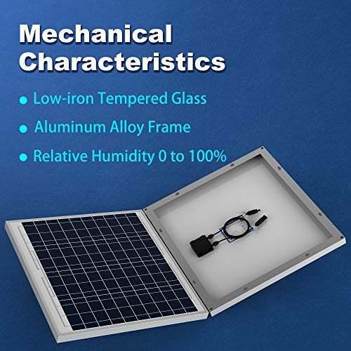 ACOPOWER 60W Solar Panel for 12V Charging