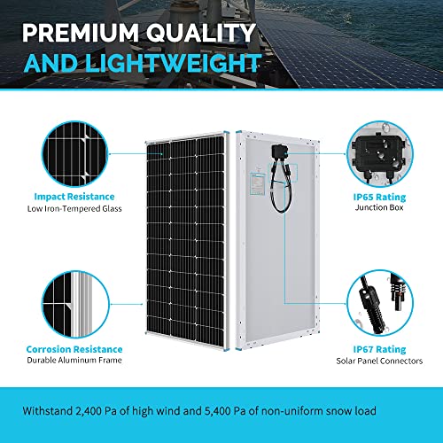 Renogy 400W 12V Monocrystalline Solar RV Kit