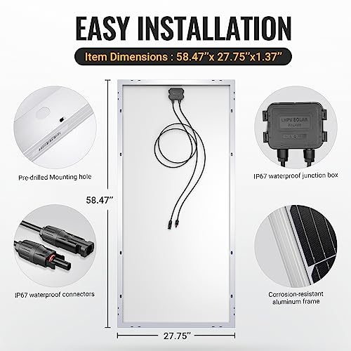 9BB Mono Solar Panel - 200W Efficiency