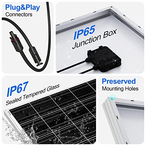 100W Monocrystalline Solar Panel for Off-Grid RV/Boat