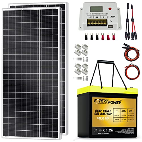 200W Solar Power Kit + Gel Battery + Controller