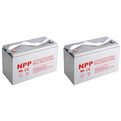Gel Deep Cycle 12V 100Ah Solar Battery Pair