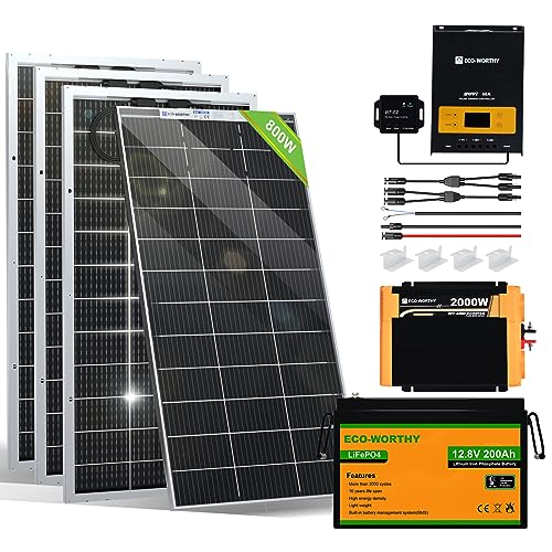 800W Solar Panel Kit with Lithium Battery