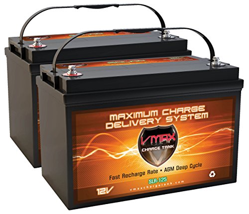 2x 12V 125Ah SLR125 AGM Deep Cycle Batteries