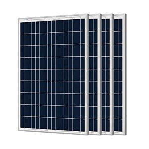 4-pack 100W 12V Polycrystalline Solar Panels