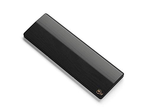 Compact Onyx/Black Wooden Wrist Rest for Mechanical Keyboards