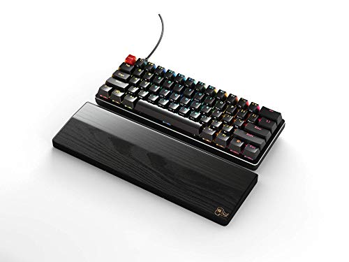 Compact Onyx/Black Wooden Wrist Rest for Mechanical Keyboards