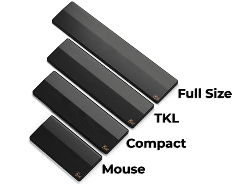 Compact Onyx/Black Wooden Wrist Rest for Mechanical Keyboards