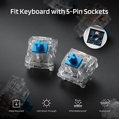 LTC Jerrzi Blue Switches for DIY Mechanical Keyboards (70PCS)
