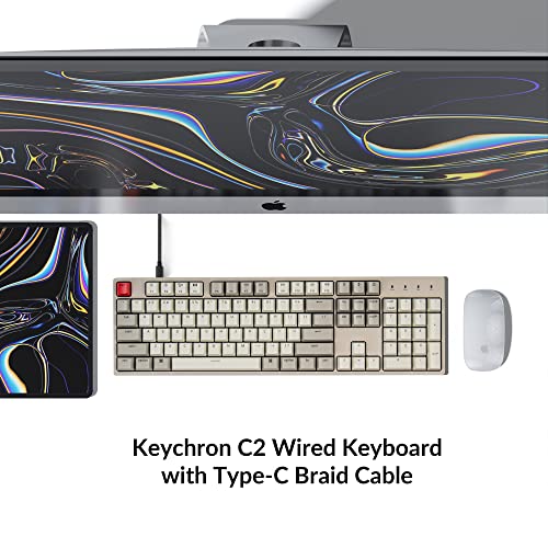 Keychron C2 Full-Size Wired Mac Keyboard, Brown Switch