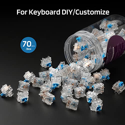 LTC Jerrzi Blue Switches for DIY Mechanical Keyboards (70PCS)