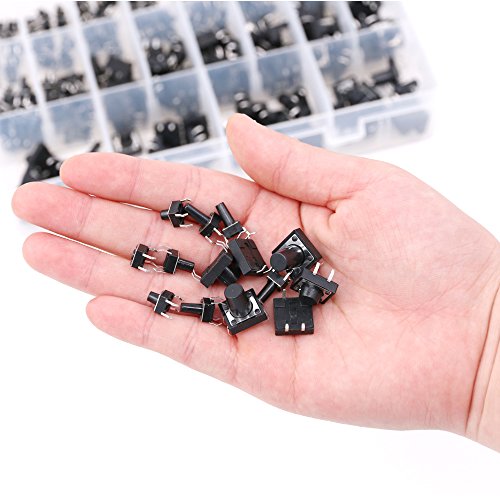 Hilitchi 250-Pcs Tactile Push Button Switch Assortment