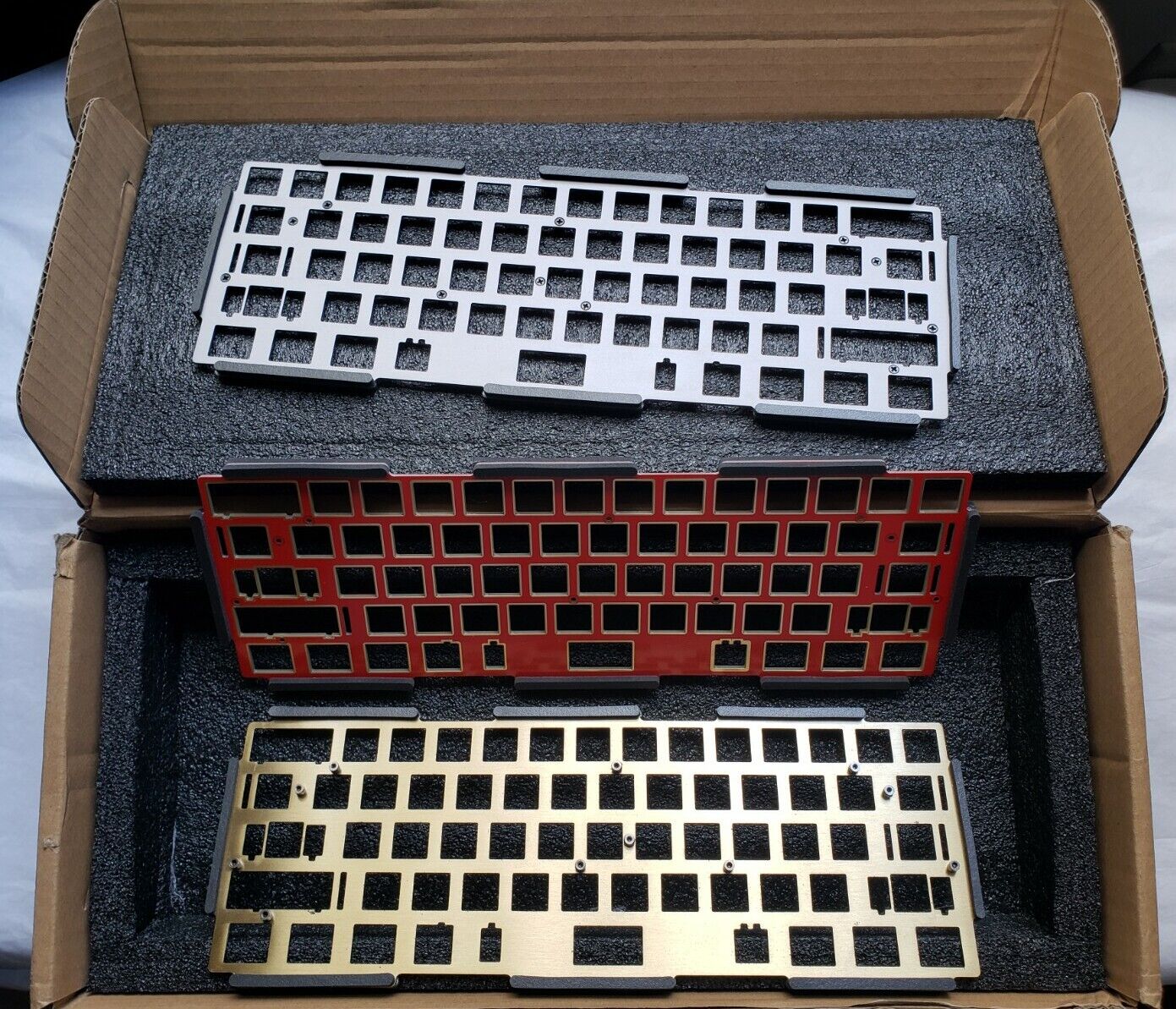 Kbdfans X3 RF4 Aluminum Brass-plati for D60 Mechanical Keyboards