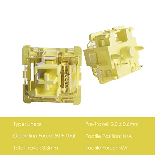 Akko V3 Cream Yellow Pro Linear Switches (45pcs)