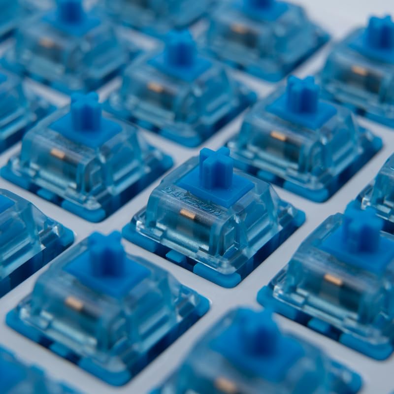 Gateron Phantom Blue Clicky Key Switches - RGB